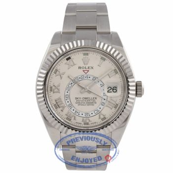 Rolex Sky-Dweller 42mm White Gold  Dual Time Annual Calendar 326939 YWJZUC - Beverly Hills Watch Company Watch Store